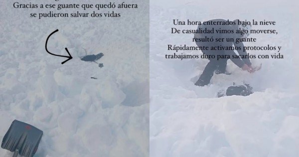 Milagro en Laguna Turquesa: rescataron a una pareja tras una avalancha