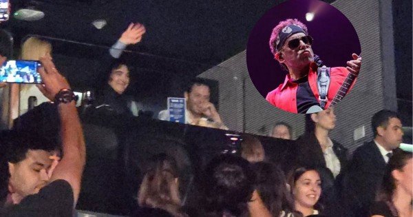 Javier Milei y Yuyito González ovacionados en el recital de Andrés Calamaro