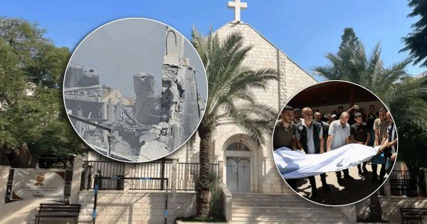 El mundo condena el bombardeo israelí contra la parroquia de la Sagrada Familia