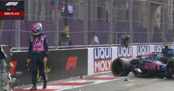 Clasificación accidentada en Azerbaiyán: Colapinto chocó y quedó fuera en Q1